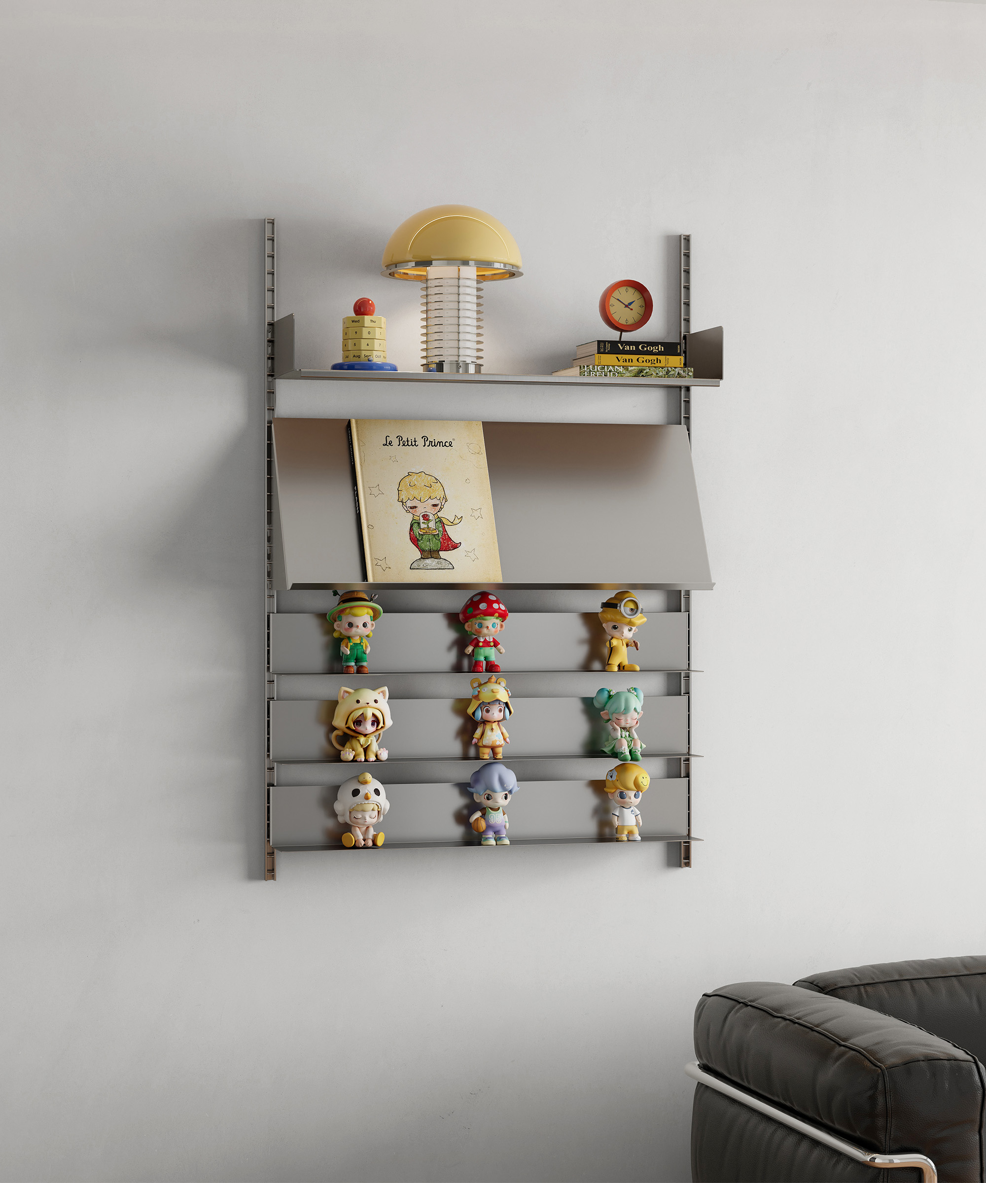 Modular Wall Storage System in a considered interior